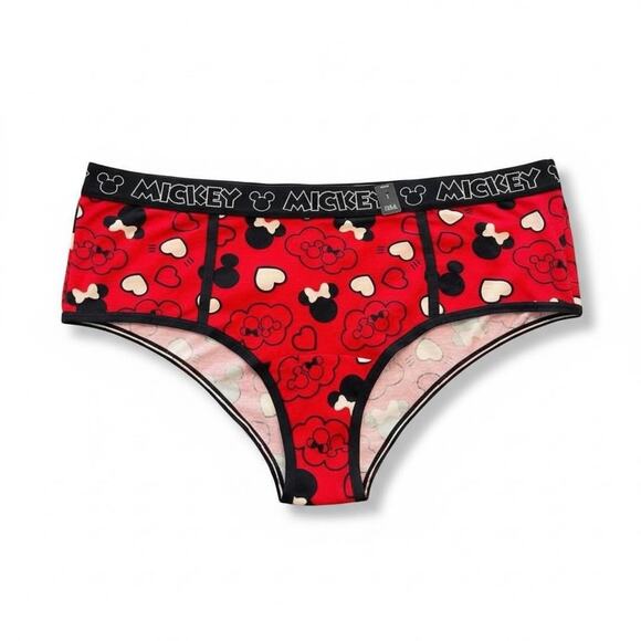 Torrid plus size 1 Disney Mickey Mouse cheeky panty panties red hearts New 1X - Picture 1 of 3